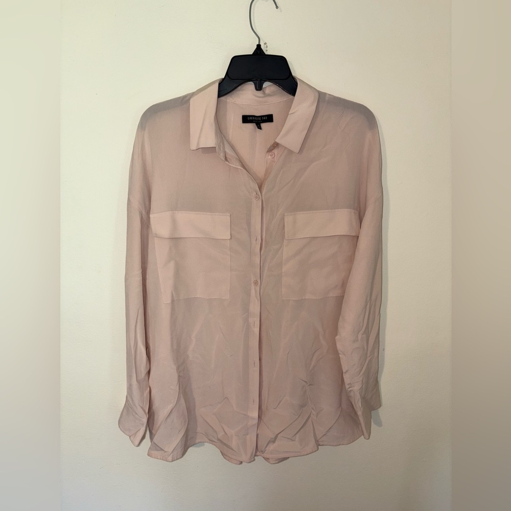 Lafayette 148 New York Silk Button Down Shirt Size Women’s XL